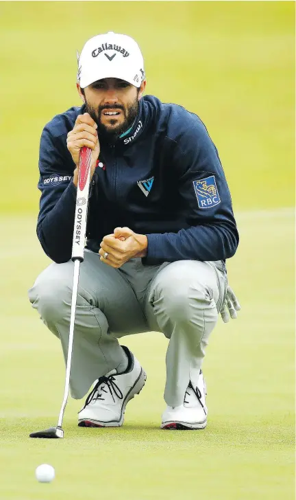  ?? — GETTY IMAGES FILES ?? Abbotsford’s Adam Hadwin, the world No. 54 player, could become the first homegrown winner at the RBC Canadian Open since Pat Fletcher won at Point Grey in 1954.
