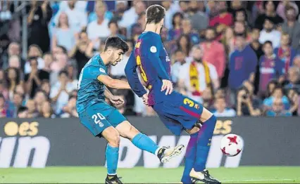  ?? FOTO: GETTY ?? Marco Asensio cerró el triunfo del Real Madrid en el Camp Nou con un auténtico golazo ante el que nada pudo hacer Ter Stegen