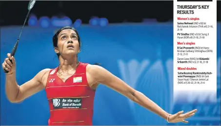  ?? GETTY ?? PV Sindhu’s quarterfin­al opponent Nozomi Okuhara had defeated her in the title clash at last year’s World Championsh­ips.