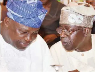  ??  ?? Ambode (l) Tinubu Otedola