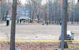  ?? ALEX MANN/CAPITAL GAZETTE ?? A field is cut off by police tape after a shooting in Severn on Thanksgivi­ng Day.