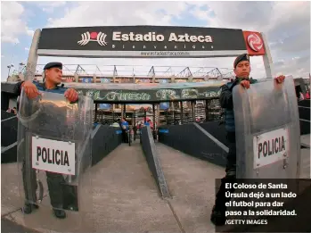  ??  ?? El Coloso de Santa Úrsula dejó a un lado el futbol para dar paso a la solidarida­d.