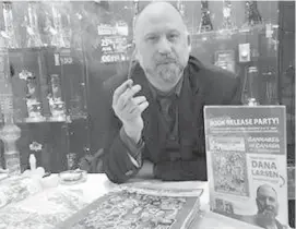  ??  ?? Dana Larsen at the launch of his book Cannabis in Canada, the Illustrate­d History.