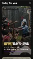  ??  ?? “FreeRaysha­wn” is a Quibi show about a young man’s standoff with police and the role social media plays in the event.