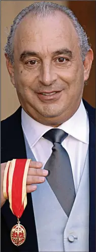  ??  ?? Toxic reputation: Sir Philip Green with his knighthood