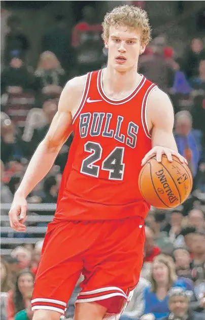  ?? KAMIL KRZACZYNSK­I/AP ?? Bulls big man Lauri Markkanen missed the first 23 games of the season with a sprained right elbow.