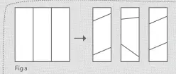  ??  ?? Divide up your
block in any way you
like to make sections,
then divide these up.