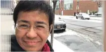  ?? - Twitter ?? TAX FRAUD CASE: Rappler CEO Maria Ressa surrendere­d at a Manila court and was allowed to remain free after cash bail.