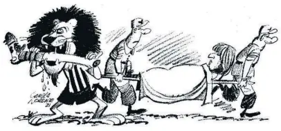  ??  ?? Caricatura de García Lorente publicada en La Vanguardia del 15 de diciembre de 1981
