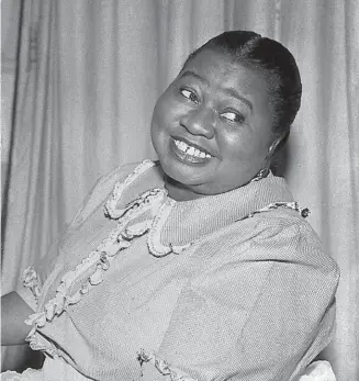  ?? Associated Press ?? Academy Award-winning actress Hattie McDaniel, who received her Oscar for her role as Mammy in “Gone With the Wind,” is shown in an undated photo.