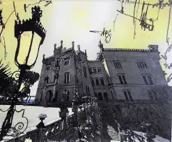  ??  ?? “Castelo Di Miramare, Trieste” Mixed Media, 19” X 23"