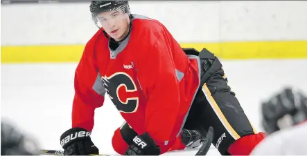  ?? LORRAINE HJALTE/ CALGARY HERALD ?? Calgary’s Joe Colborne has not played so far this season, but is hoping to suit up against the Capitals on Tuesday.