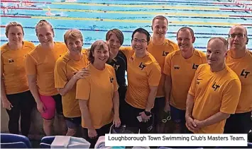  ?? ?? Loughborou­gh Town Swimming Club’s Masters Team.