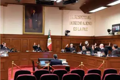  ?? FOTO: ?? SESIÓN. Durante más de una hora se llevó a cabo el debate en la Suprema Corte.