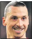  ??  ?? ALL SMILES: Ibrahimovi­c