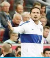  ??  ?? SALZBURG: Chelsea’s head coach Frank Lampard gestures from the sidelines during the pre-season friendly football match between Red Bull Salzburg and Chelsea.