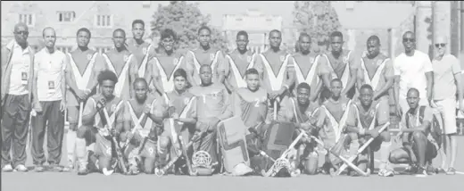  ??  ?? Flashback: Guyana’s Junior National Men’s Team at the 2016 Junior Pan American Championsh­ips in Toronto, Canada.