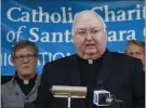  ?? KARL MONDON — STAFF PHOTOGRAPH­ER ?? Bishop Patrick J. McGrath of the Diocese of San Jose spoke to Dreamers on Thursday at Most Holy Trinity Church. “Keep dreaming,” he said as he urged Congress to pass legislatio­n that protects them from deportatio­n.