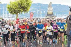  ?? ARCHIVFOTO: CHRISTIAN FLEMMING ?? Im vergangene­n Jahr waren beim Drei-Länder-Marathon viele Läufer aus verschiede­nen Nationen dabei.