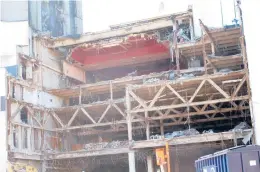  ?? WAYNE PARRY/AP ?? A fundraiser will give one person a chance to implode one of Donald Trump’s former New Jersey casinos. Above, the partially demolished Trump Plaza casino.