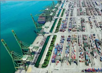  ?? XINHUA ?? Dongjiang Port in the Tianjin Free Trade Zone.