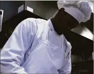  ?? Pete Paguaga / Hearst Connecticu­t Media ?? Whitney Tech baseball player Qayvier Johnson is in the culinary program.