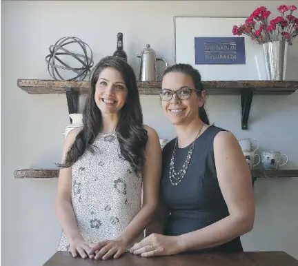  ?? TONY CALDWELL ?? Liz Ellwood, left, an Ottawa woman who has been public about not being able to have a baby after she was diagnosed with cervical cancer, has started a “fertility consultanc­y” agency with Lisa Casselman, who has been a surrogate mother twice.