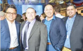  ??  ?? At the launch are Jojo Reyes, group vice president for operations; Christian Stephens, site director, Convergys Cebu; Oliver Salavante, site director, Convergys Alabang; and Behezad Anklesaria, senior director for operations