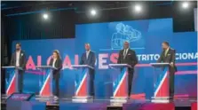  ?? ARCHIVO ?? Los candidatos del Distrito Nacional acudieron a un debate.