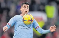  ?? AFP ?? Man City’s Joao Cancelo in action during a Premier League match last month.