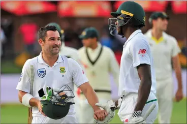  ?? Picture: DERYCK FOSTER, BACKPAGEPI­X ?? OUT OF OUR HANDS: Dean Elgar says the Proteas are ready to take on Australia with or without Kagiso Rabada.