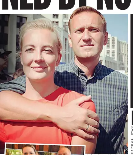  ??  ?? Induced coma: Alexei Navalny with wife Yulia