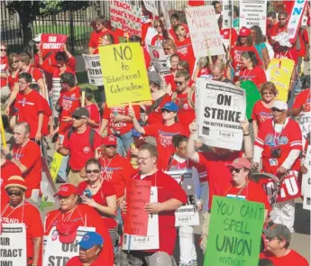  ?? AP FILE ?? The Chicago Teachers Union strike in 2012 was authorized by 90 percent of its members.
