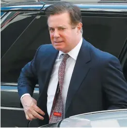  ?? PHOTO D’ARCHIVES, AFP ?? L’ex-directeur de campagne de Donald Trump, Paul Manafort, arrivant au palais de justice, à Washington, le 15 juin dernier.