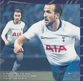  ?? FOTO:@SpursOffic­ial ?? Harry Kane centra la presentaci­ón de la nueva camiseta del Tottenham