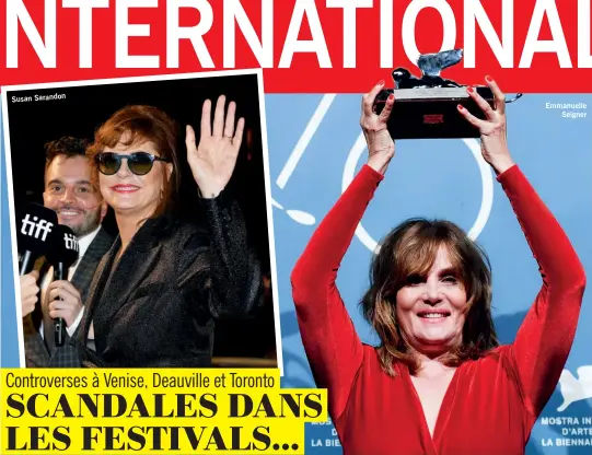  ??  ?? Susan Sarandon Emmanuelle Seigner