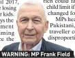  ??  ?? WARNING: MP Frank Field