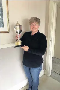  ??  ?? Lydia Hall with the Blenkarne Cup