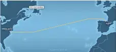  ?? MICROSOFT ?? The proposed undersea cable financed by Microsoft and Facebook will run between Virginia Beach and Bilbao, Spain. The cable will be called “Marea,” which means “tide” in Spanish.