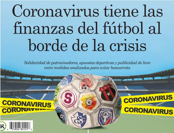  ?? Shuttersto­ck/La República ?? Con el balón detenido de manera indefinida, los clubes deben buscar alternativ­as para llenar sus arcas ante la falta de taquillas y patrocinio­s.