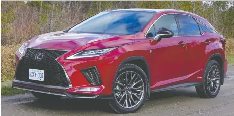  ?? PHOTOS: BRIAN HARPER/DRIVING ?? The 2022 Lexus RX 450h F Sport Series 3 provides superior traction no matter the road-surface conditions.