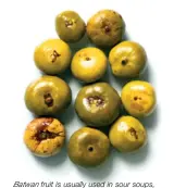  ??  ?? Batwan fruit is usually used in sour soups, especially in Visayas and Mindanao