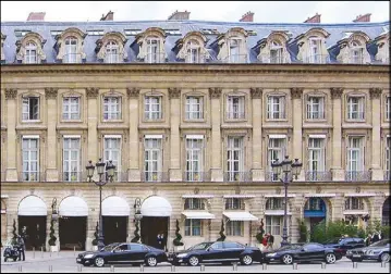  ??  ?? Photo shows the facade of the Ritz hotel in Paris.