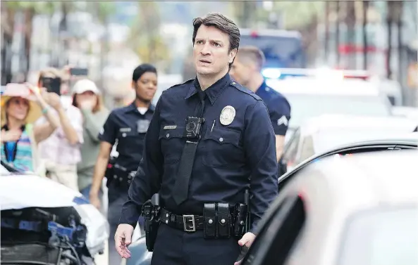  ??  ?? Edmonton’s Nathan Fillion stars in the new CTV series The Rookie. The actor knows all about the art of reinventio­n.