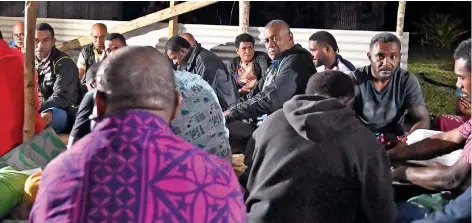  ?? Photo: Police Media Cell ?? The people of Gasele and Nauciwai in Yale, Kadavu, presented their traditiona­l apology to Government for their involvemen­t of its villagers in illegal activities.