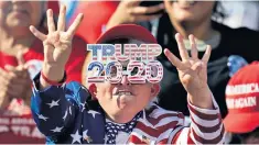  ??  ?? A Trump supporter during one of the president’s rallies in Goodyear, Arizona