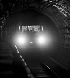  ??  ?? The MRT train arrived at Pasar Seni undergroun­d station. — Bernama photo