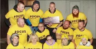  ??  ?? Pictured are the fundraisin­g team behind the overnight sleep out in aid of Focus Ireland