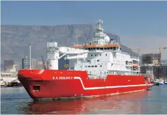  ?? Picture: DAVID RITCHIE ?? MULTI-FUNCTIONAL: The state-of-the-art SA Agulhas II, an icebreaker research ship owned by the Department of Environmen­tal Affairs.