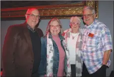  ?? Democrat-Gazette/Carin Schoppmeye­r) ?? Marc and Trish Love (from left) and Andrea and James LeFevre visit at APT’s SeasonLeak­s!
(NWA